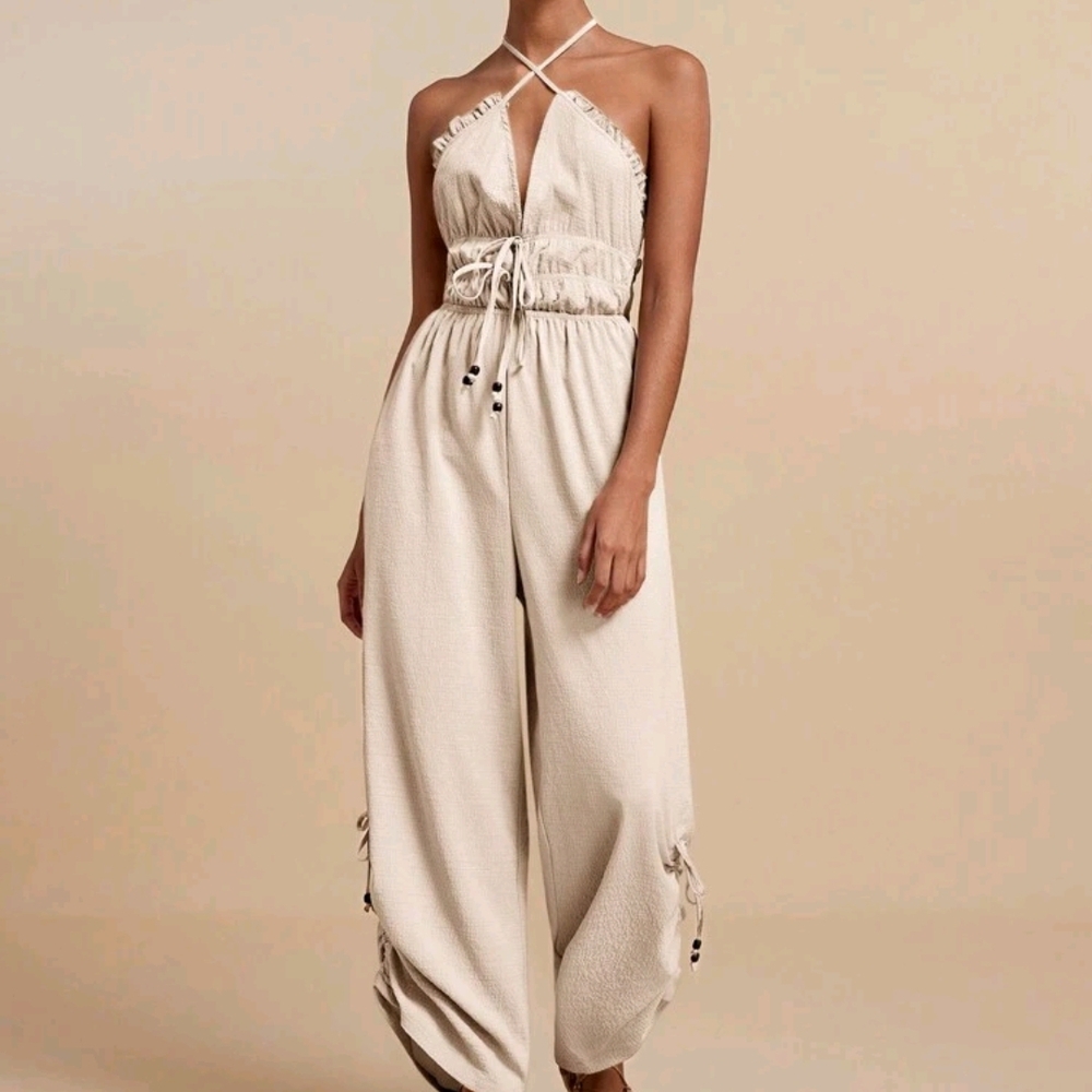 Elegant Cream Jumpsuit